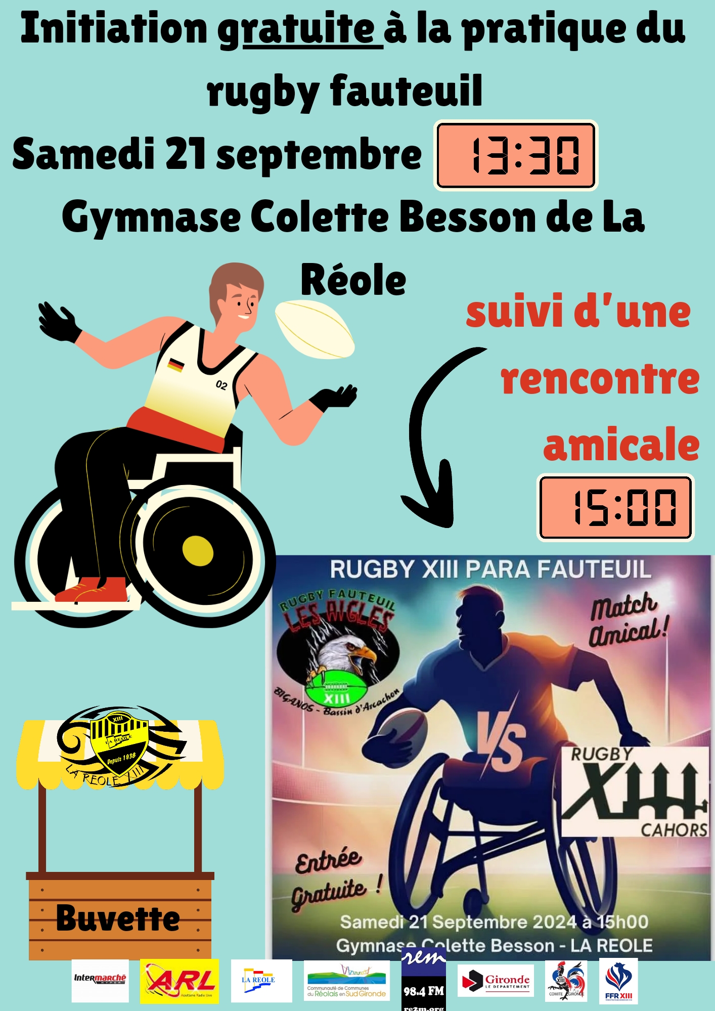 Initiation rugby XIII para fauteuil