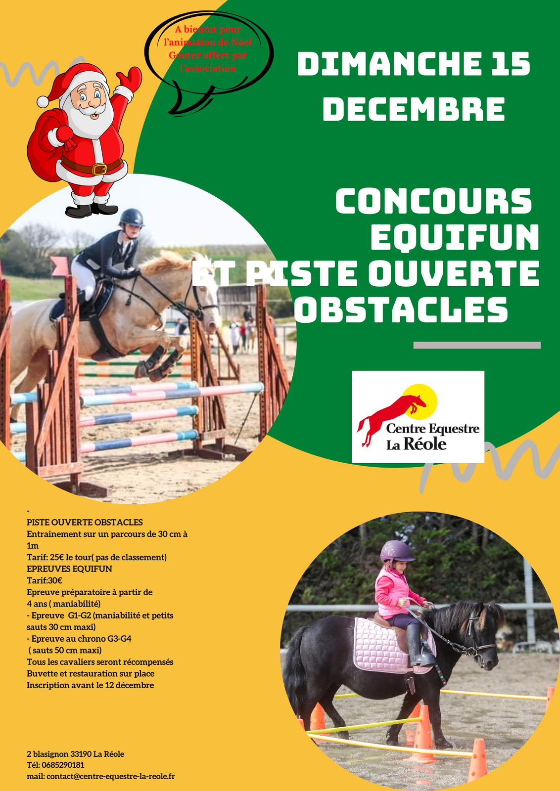 Concours EQUIFUN et PISTE OUVERTE OBSTACLES