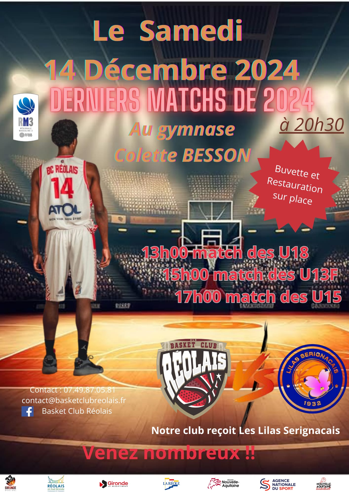 Basket : derniers matchs à domicile avant Noël